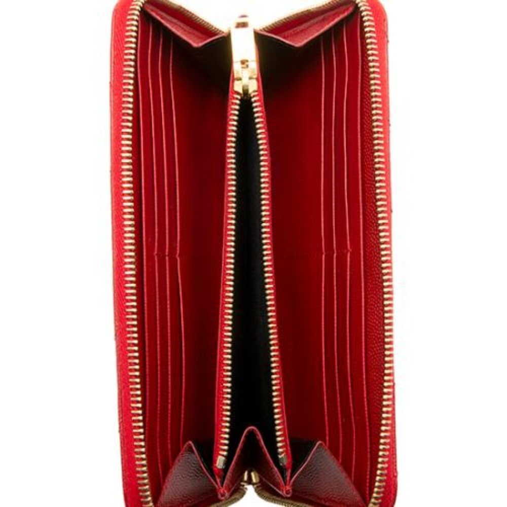 SOLD Saint Laurent Red Chevron Long Wallet - Picture 4 of 6